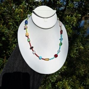 Mixed Media Gemstone Necklace ~ Artisan Jewelry